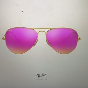 Ray-Ban Aviator pink polarized sunglasses